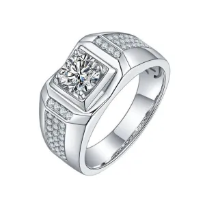 1.0 Ct 6.5mm Diamond Cluster Men's Rings