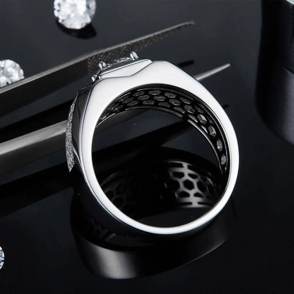 1.0 Ct 6.5mm Diamond Cluster Men's Rings
