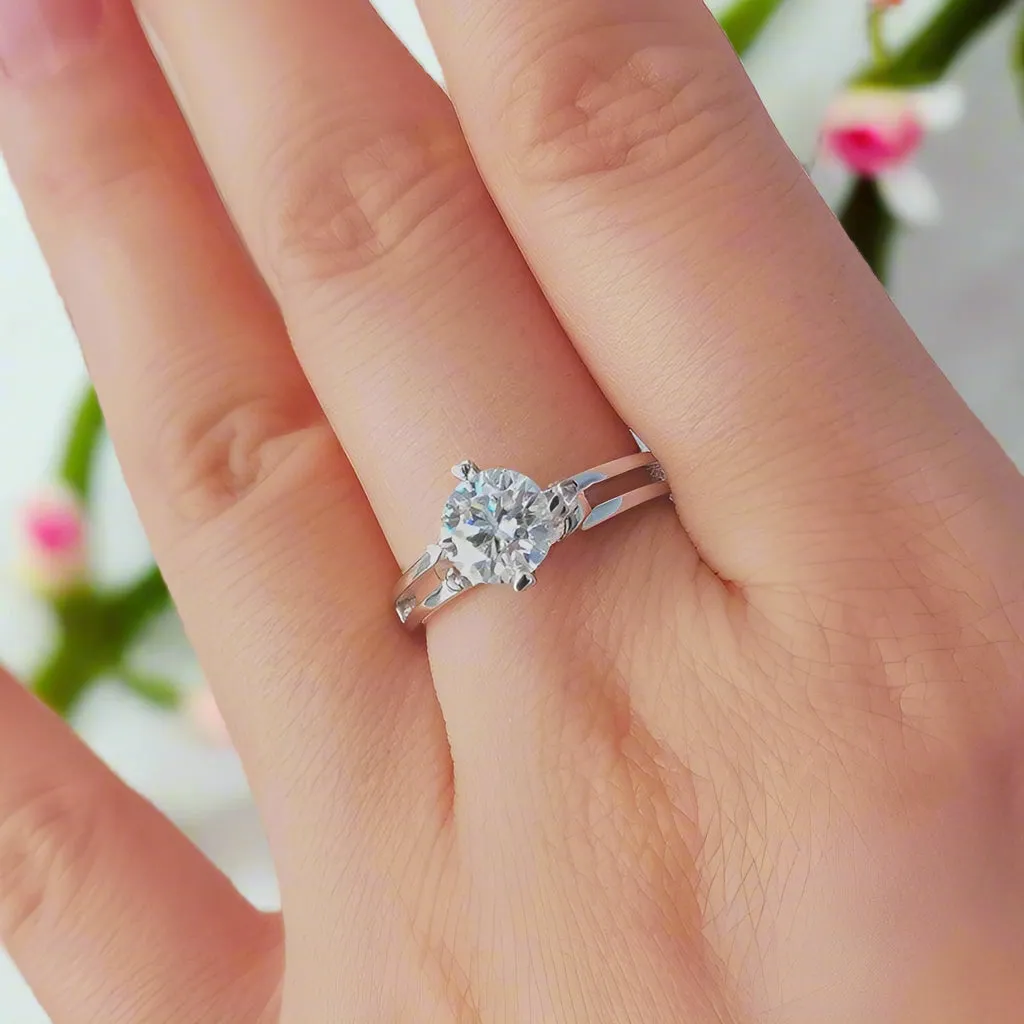 1.0 ct Round Diamond Engagement Ring
