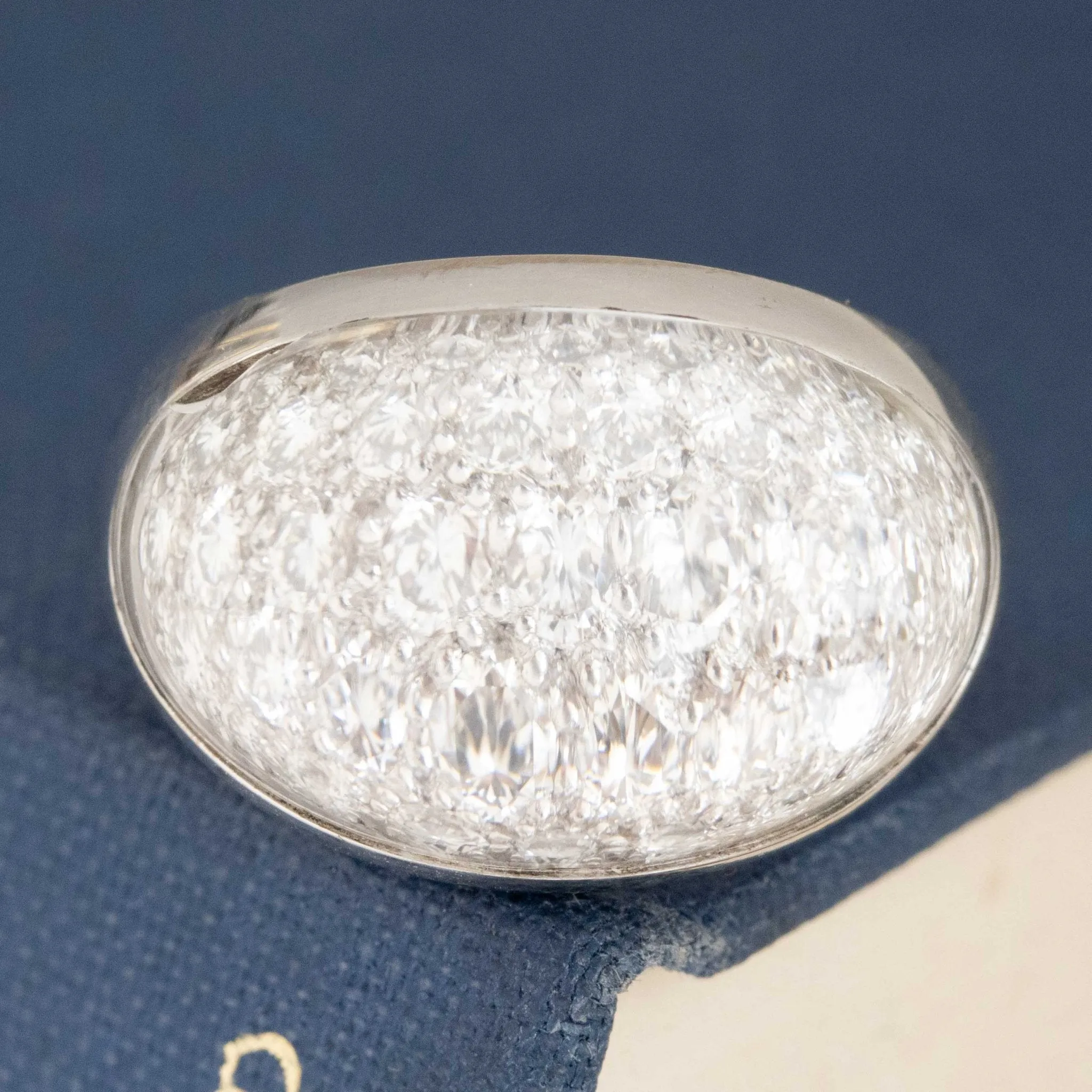 1.00ctw Myst De Cartier Diamond Rock Crystal Dome Ring French