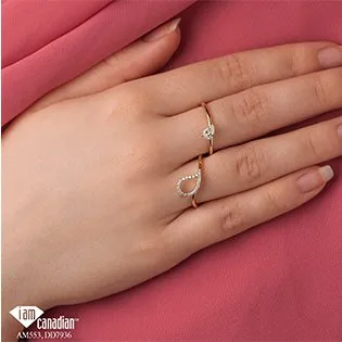 10K Yellow Gold (0.24ct) Pear Shaped Canadian Diamond Ring