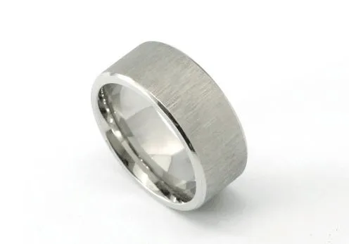10mm Men's Plain Brushed Ring Band