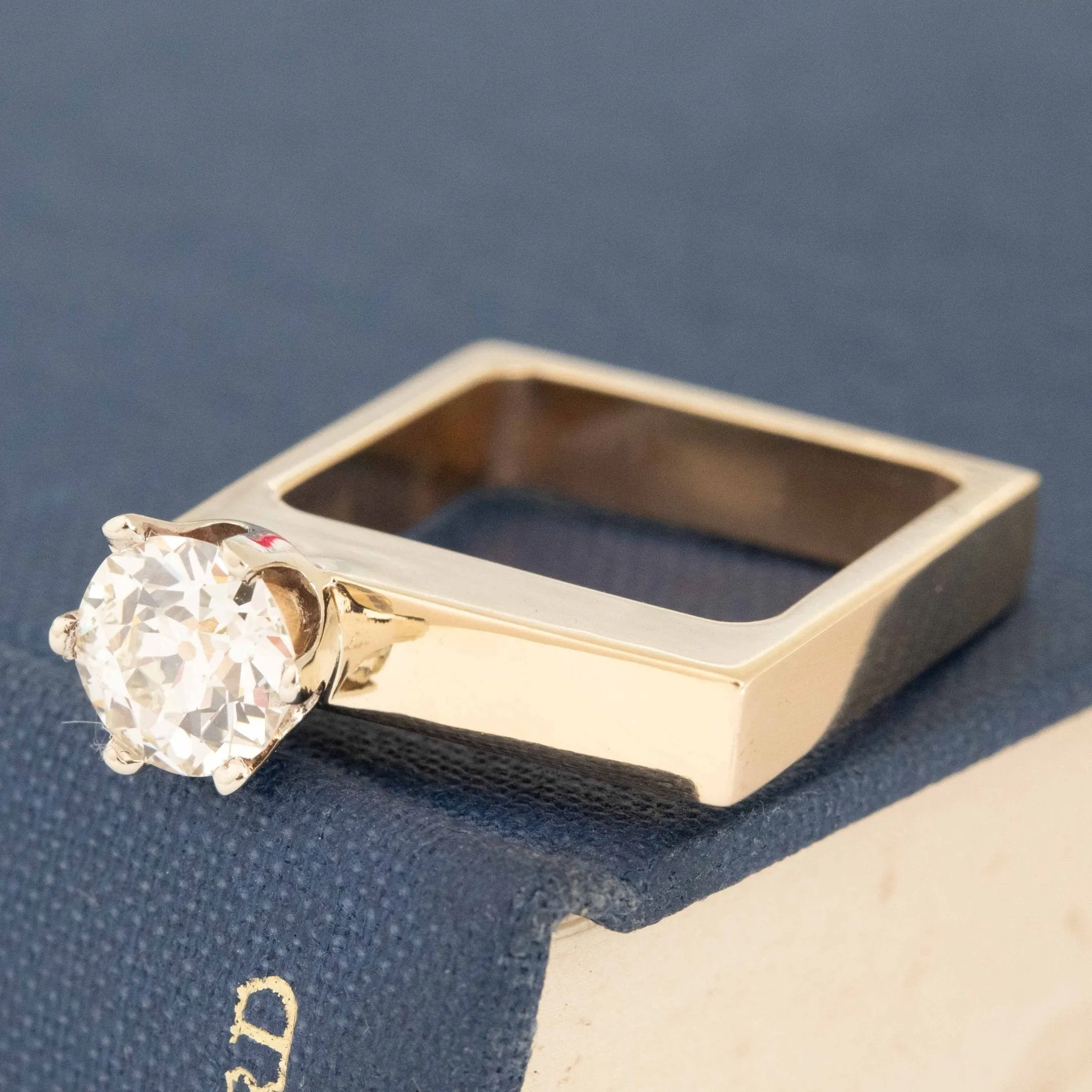 1.21ct Vintage Old European Cut Diamond Solitaire, GIA L VS2