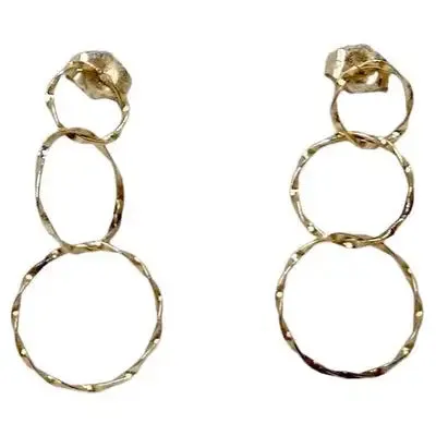 14K Gold Hoop Earrings circa 1980s
