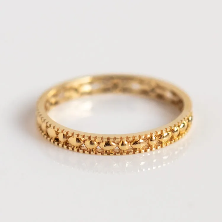 14k Ornate Black Diamond Band