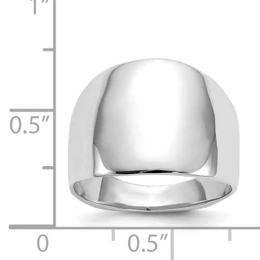 14k White Gold Timeless Creations Dome Ring