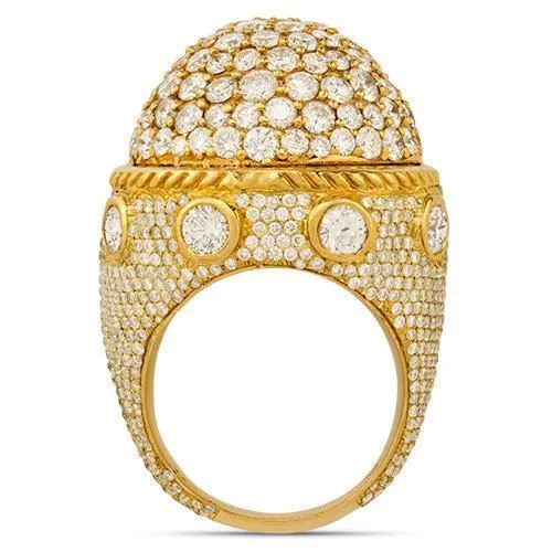 14k Yellow Gold Diamond Ring 16.39 Ctw