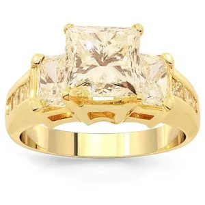 14K Yellow Solid Gold Diamond Engagement Ring 5.25 Ctw