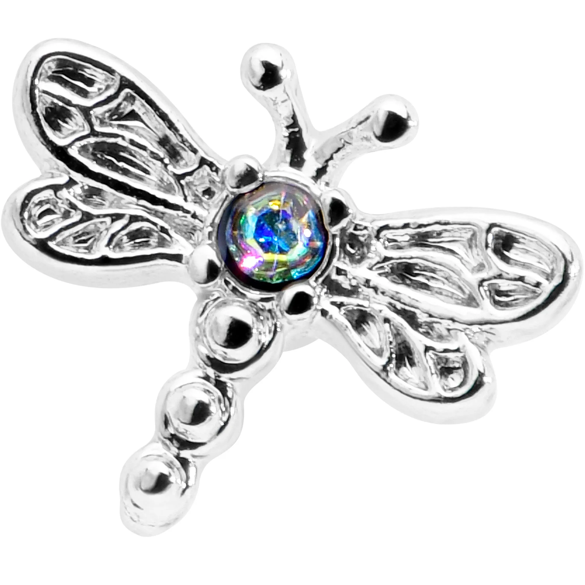 16 Gauge 5/16 Aurora Gem Ornate Dragonfly Labret Monroe Tragus