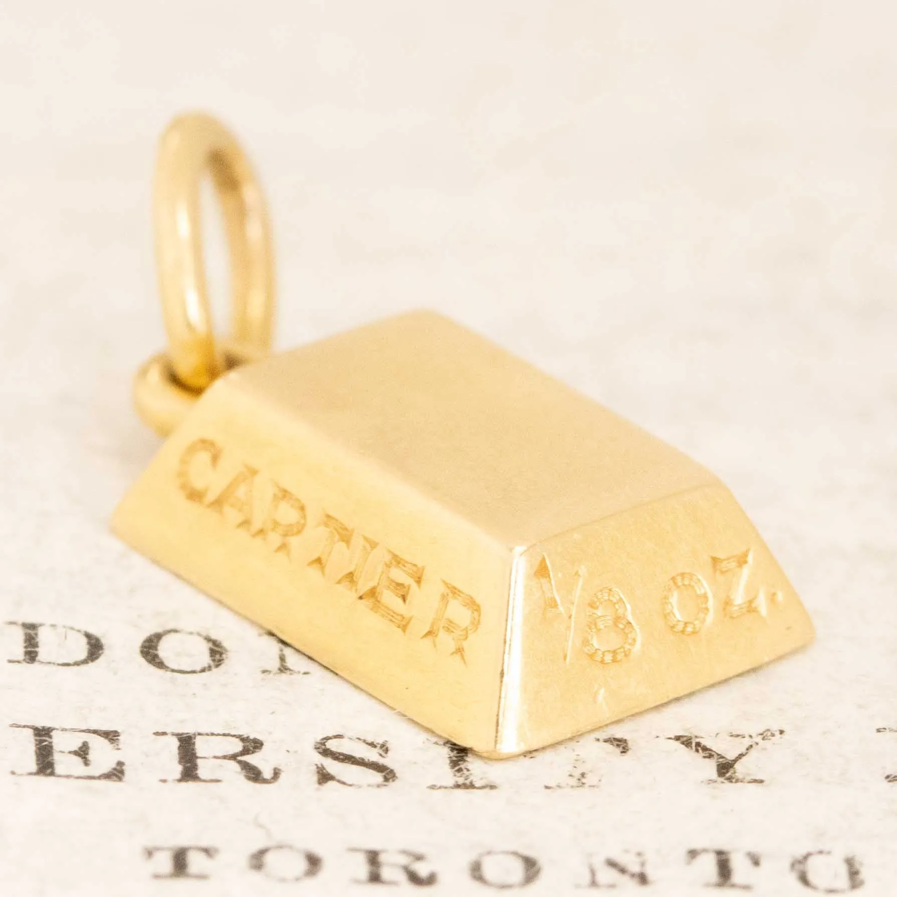 1/8oz Gold Ingot Charm by Cartier