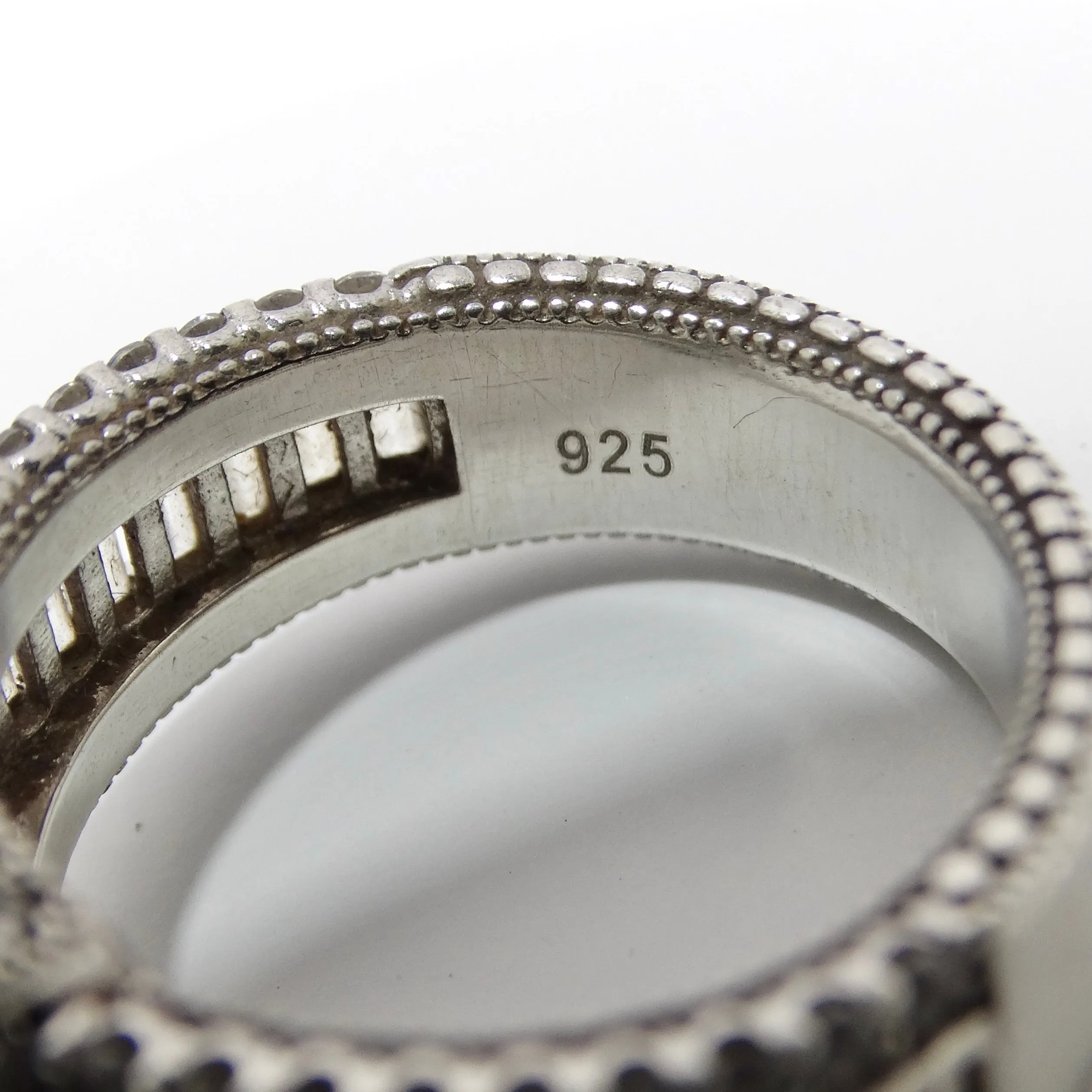 1990 Diamond Zirconia Silver Ring