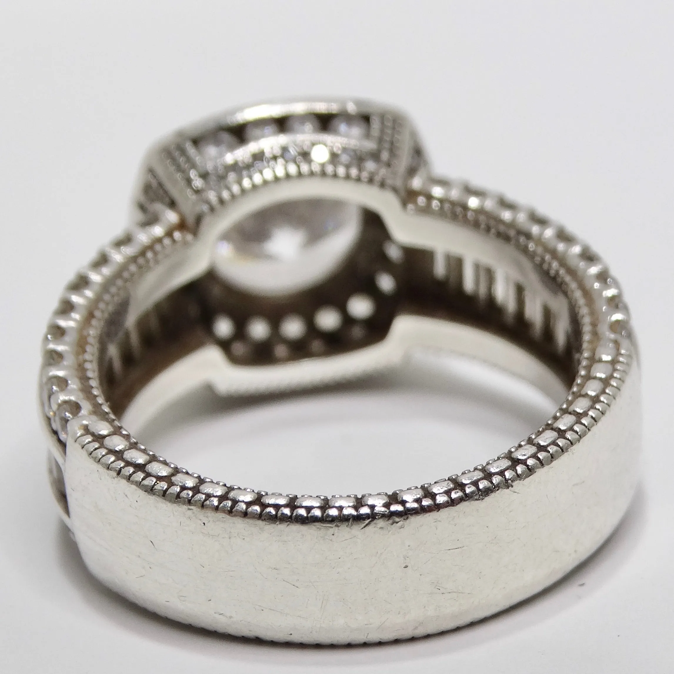 1990 Diamond Zirconia Silver Ring
