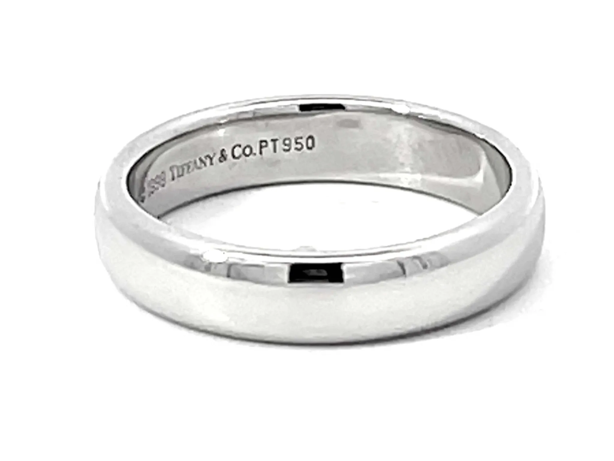 1999 Tiffany & Co. Forever Wedding Band Ring Platinum 4.5 mm Wide