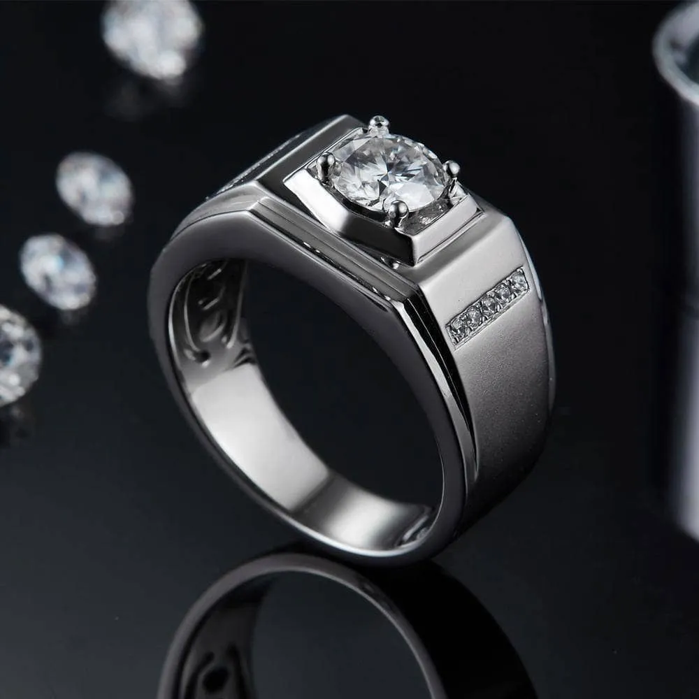 1ct. 6.5mm Solitaire Diamond Men's Wedding Band
