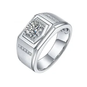 1ct. 6.5mm Solitaire Diamond Men's Wedding Band