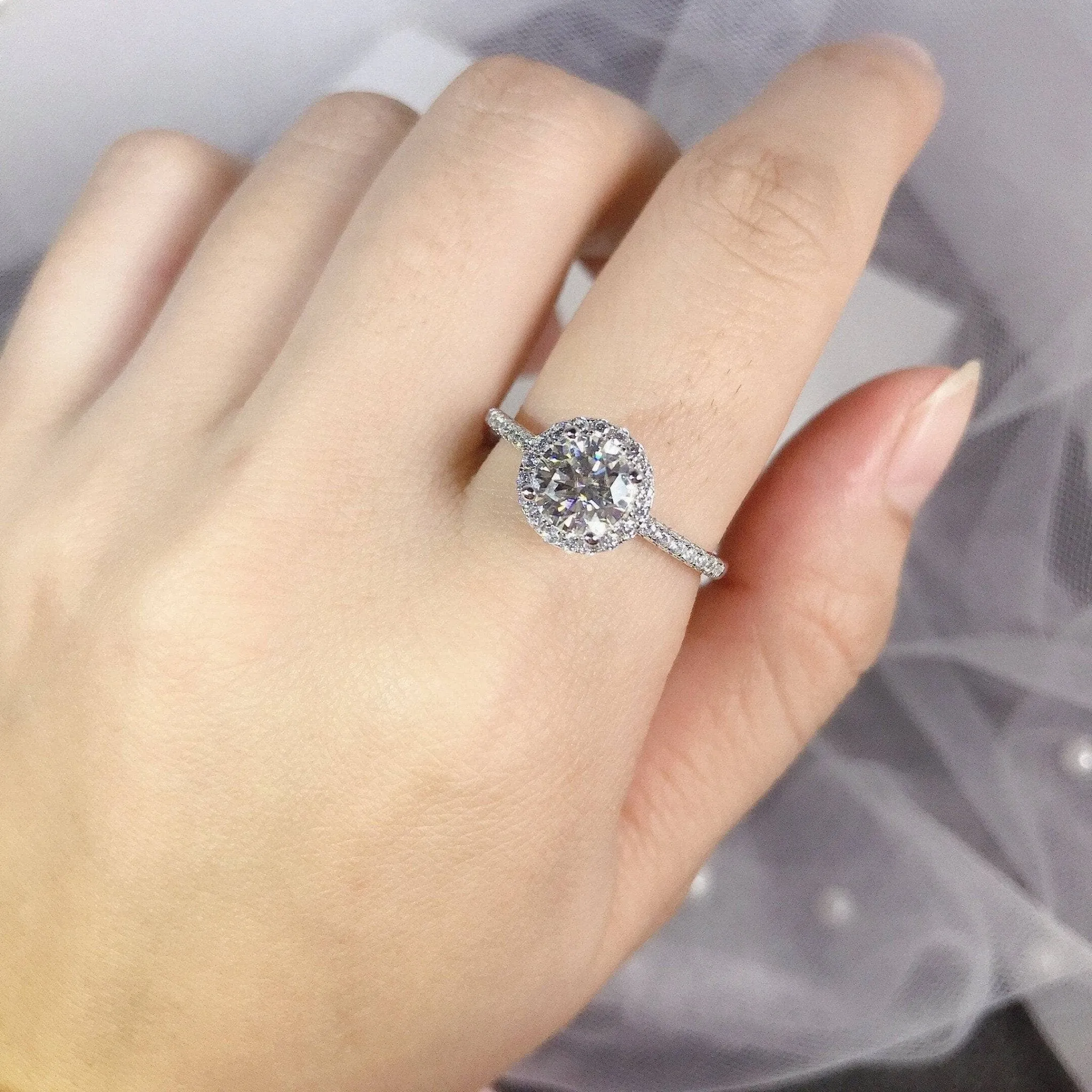 1ct VVS1 Diamond Ring Wedding Engagement Ring