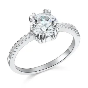 2.0 Ct Diamond Double Prong Engagement Ring