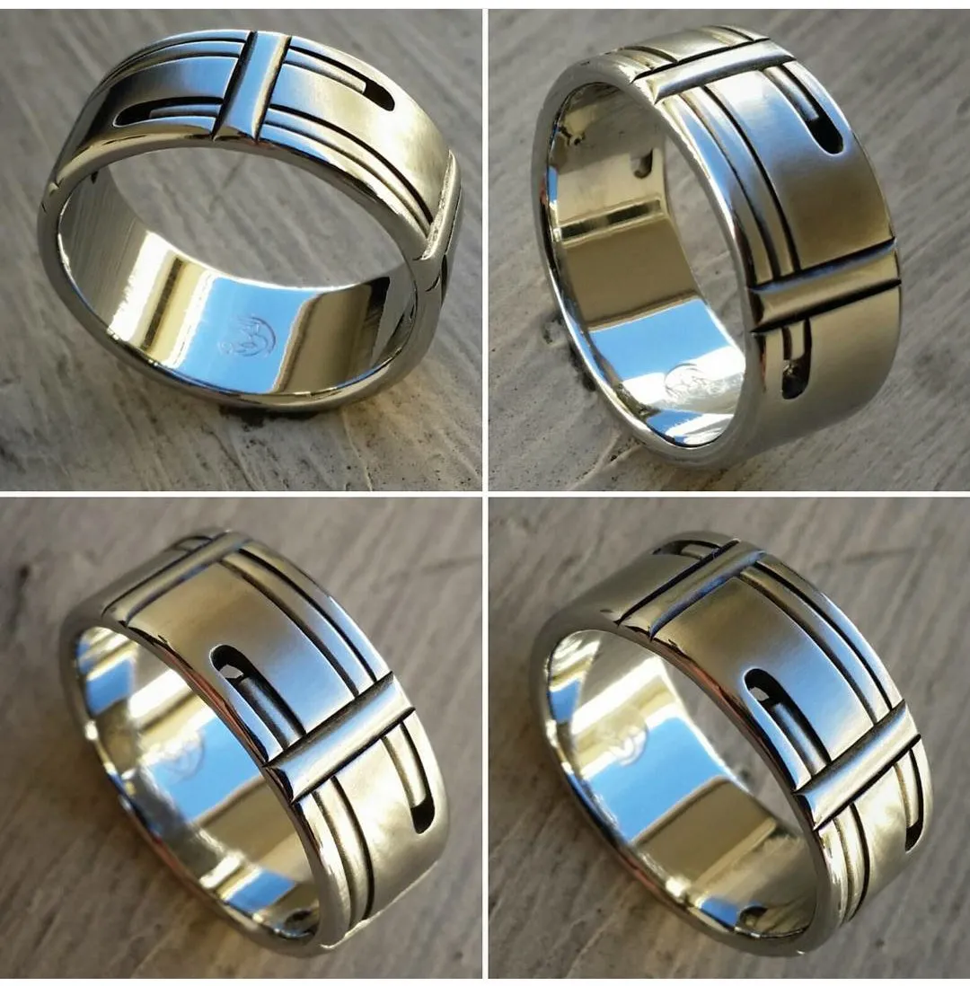 25 "CASK" handmade stainless steel rings (not casted) hypoallergenic mens rings wedding band