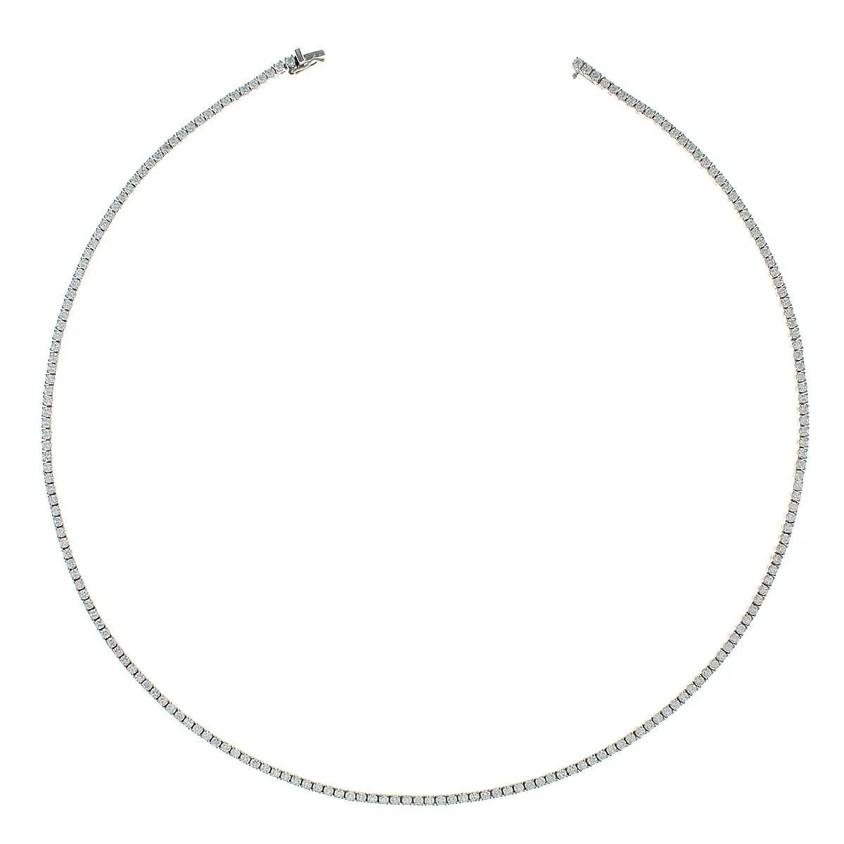 5.38ct tw Diamond Riviera Line Tennis Statement Necklace