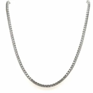 6.01ct tw Lab Diamond Riviera Line Tennis Statement Necklace