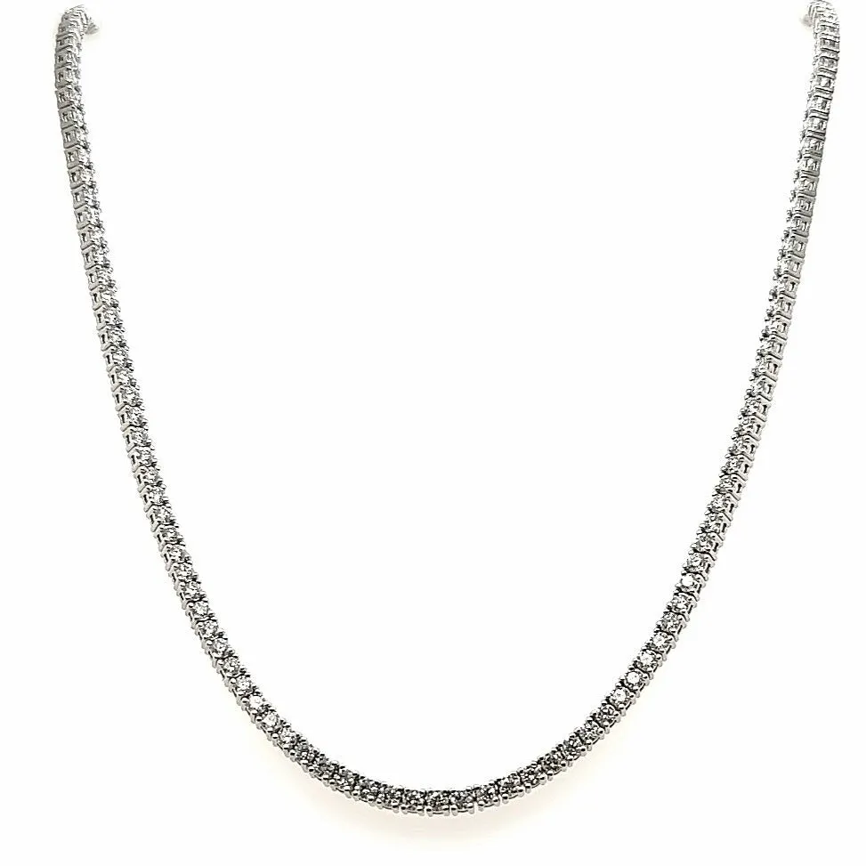 6.01ct tw Lab Diamond Riviera Line Tennis Statement Necklace