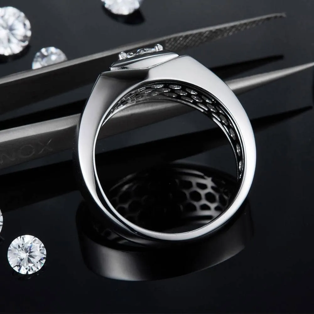 6.5mm 1Ct D Color Diamond Men's Ring