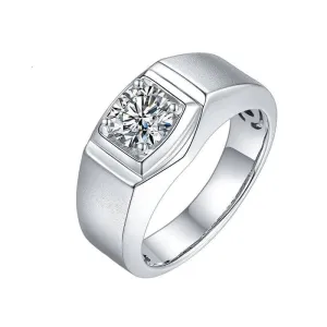 6.5mm 1Ct D Color Diamond Men's Ring