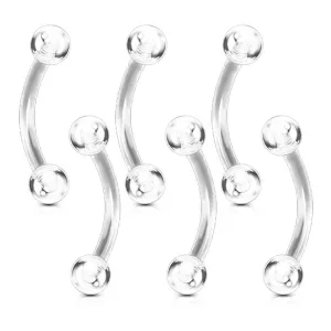 6PCS 16G Acrylic Curved Rook Ring Eyebrow Rings Retainer