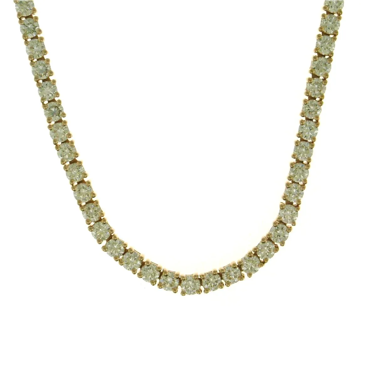 7.32ct tw Diamond Riviera Line Tennis Statement Necklace