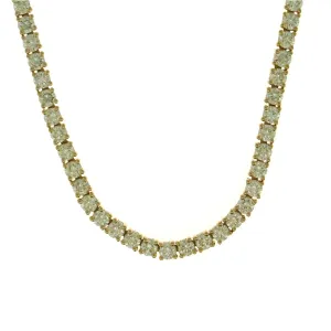 7.32ct tw Diamond Riviera Line Tennis Statement Necklace