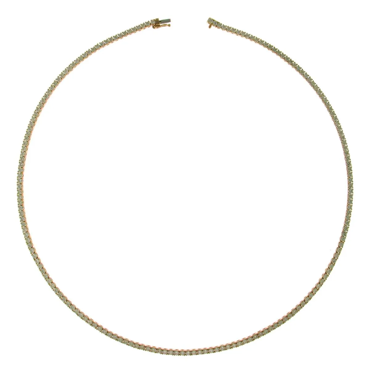 7.32ct tw Diamond Riviera Line Tennis Statement Necklace