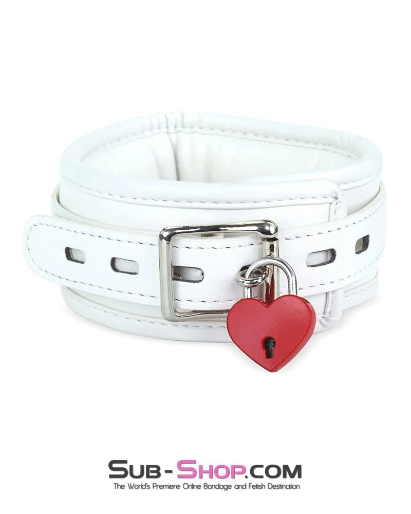 9724AE-SIS      Forced Feminization Sissy Accessory Red Heart Bondage Gear Padlock