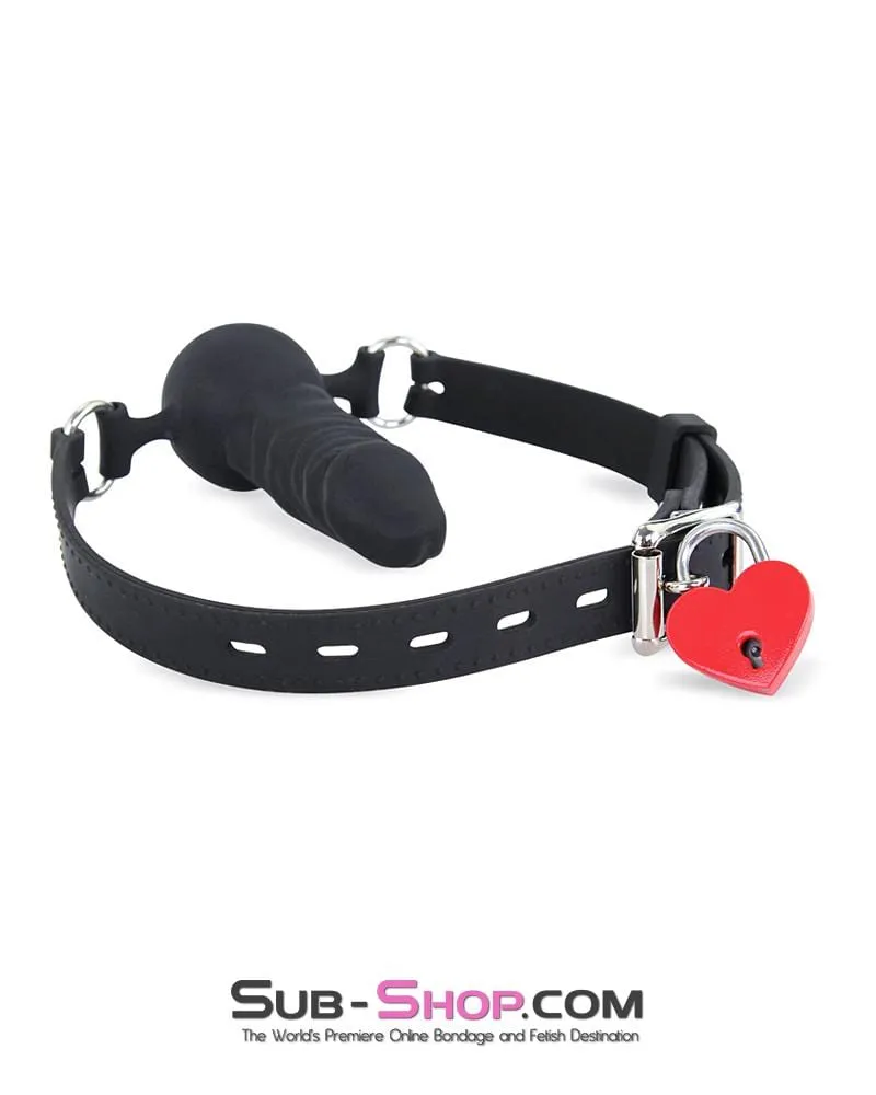 9724AE-SIS      Forced Feminization Sissy Accessory Red Heart Bondage Gear Padlock