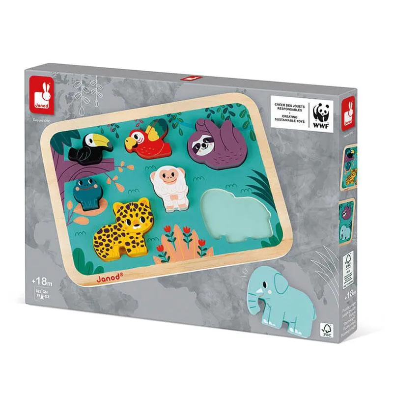 Activity & Educational Toys | WWF Jungle Chunky Puzzle | Wooden Toys