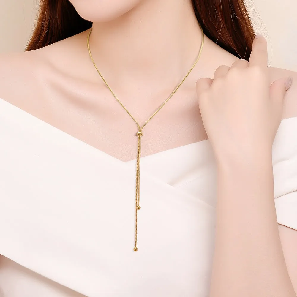 Adjustable Titanium Steel Snake Bone Chain Necklace