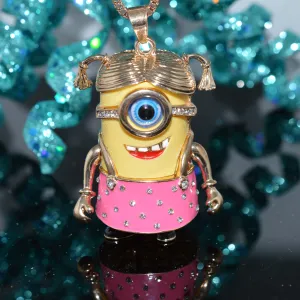 Adorable "Minion" necklace by Betsey Johnson