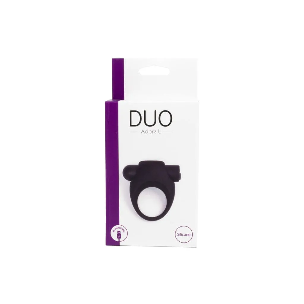 Adore U Duo Textured Vibrating Ring