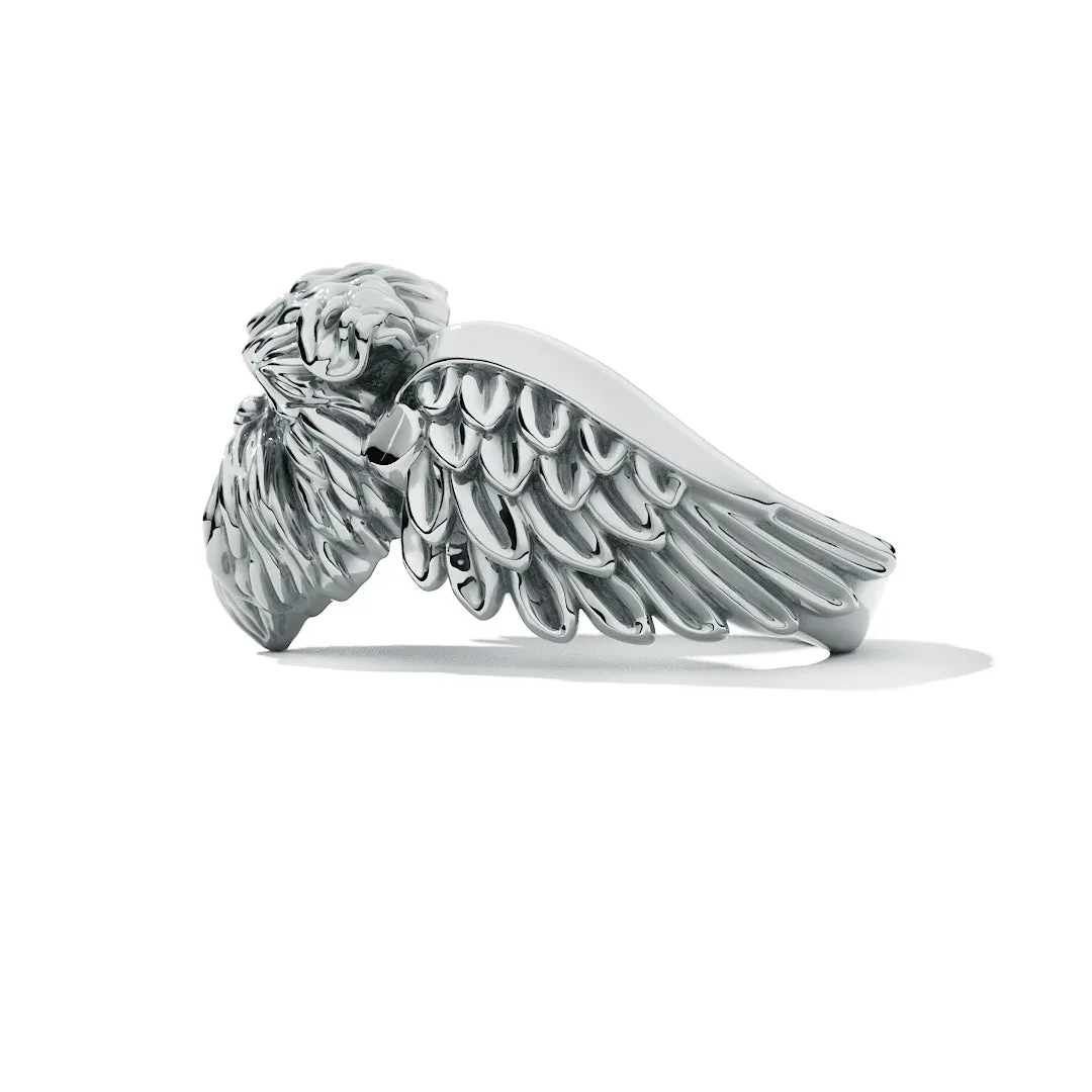 Affenpinscher Breed Angel Wings Memorial Ring