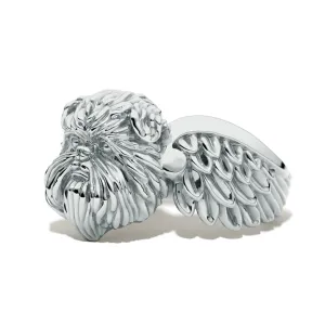 Affenpinscher Breed Angel Wings Memorial Ring