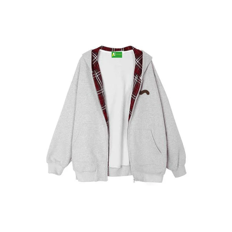 AG Cartoon Embroidery Skateboard Dog Hoodie
