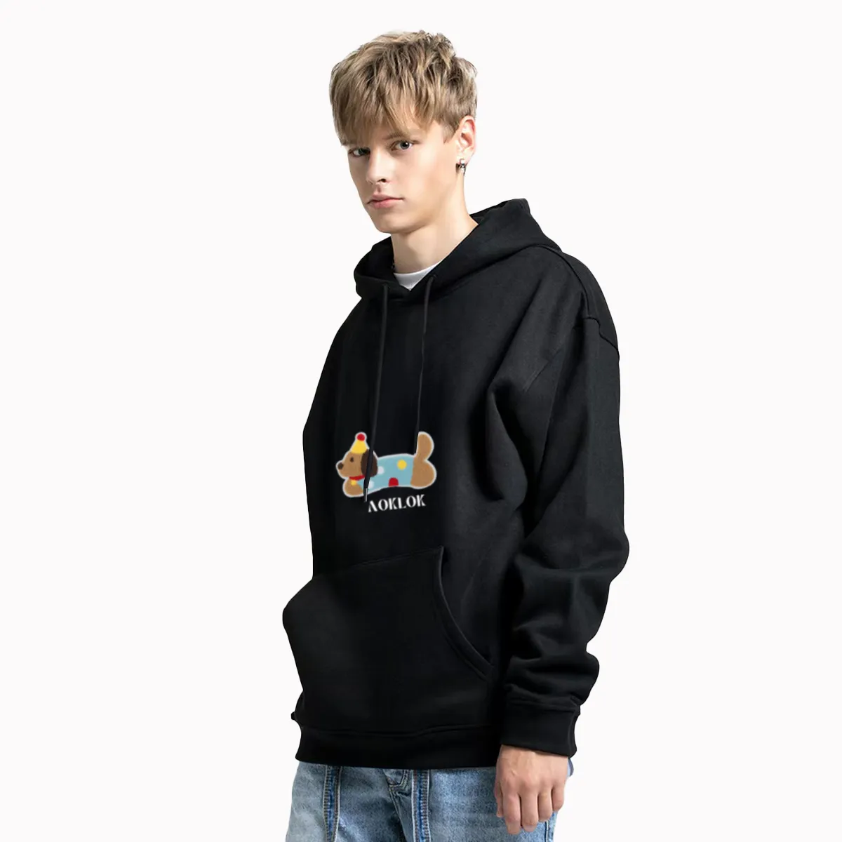 AG Embroidery Dachshund Dog In Birthday Hat Hoodie