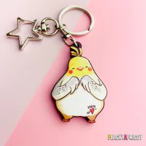 Alfred the Cockatiel Keychain