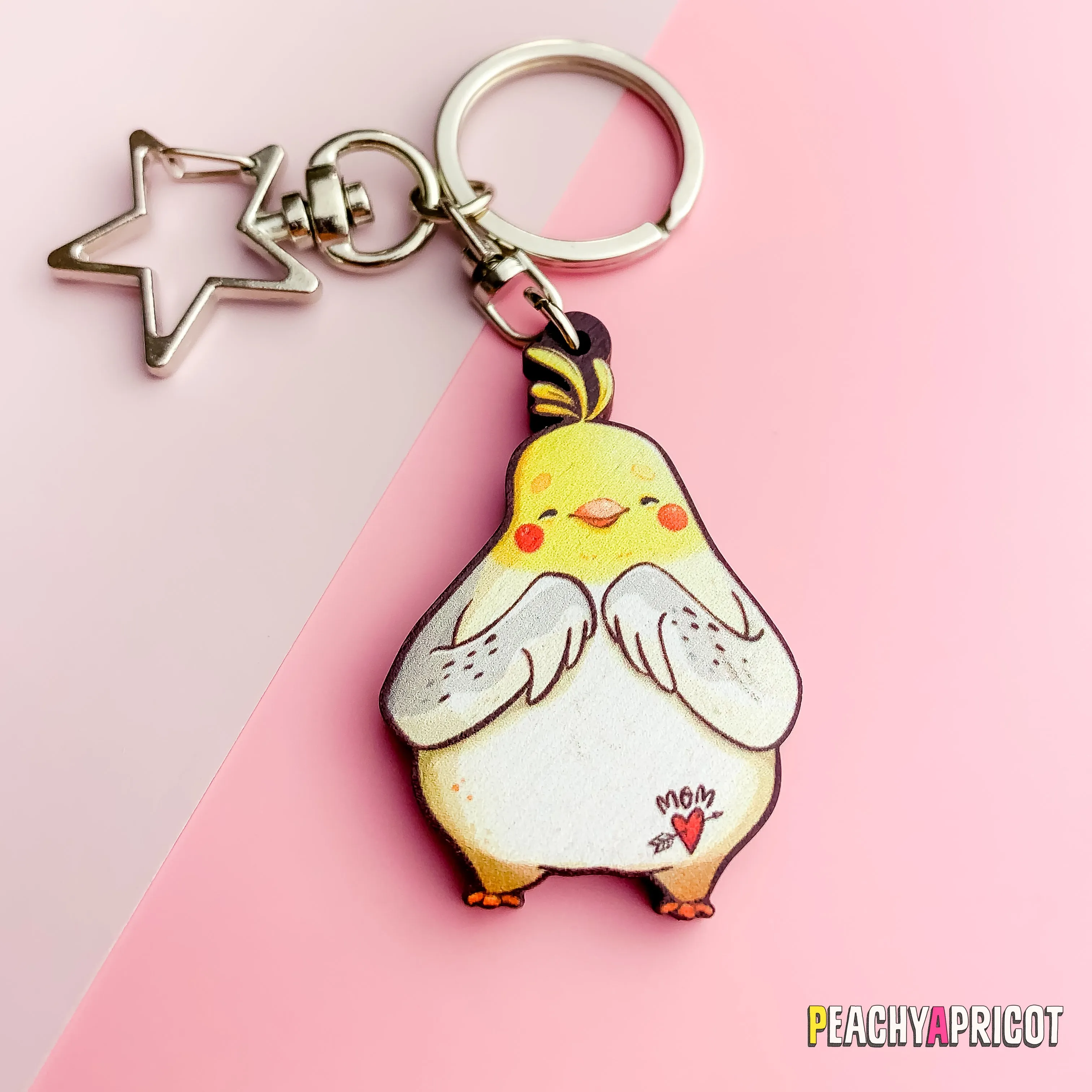 Alfred the Cockatiel Keychain