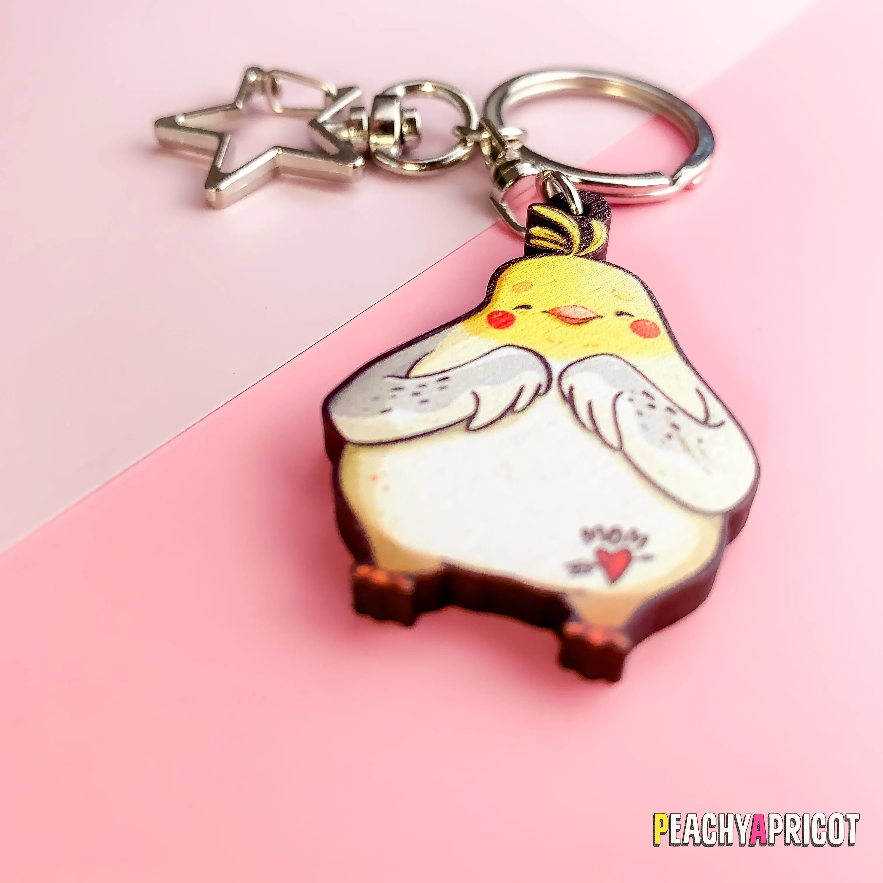Alfred the Cockatiel Keychain
