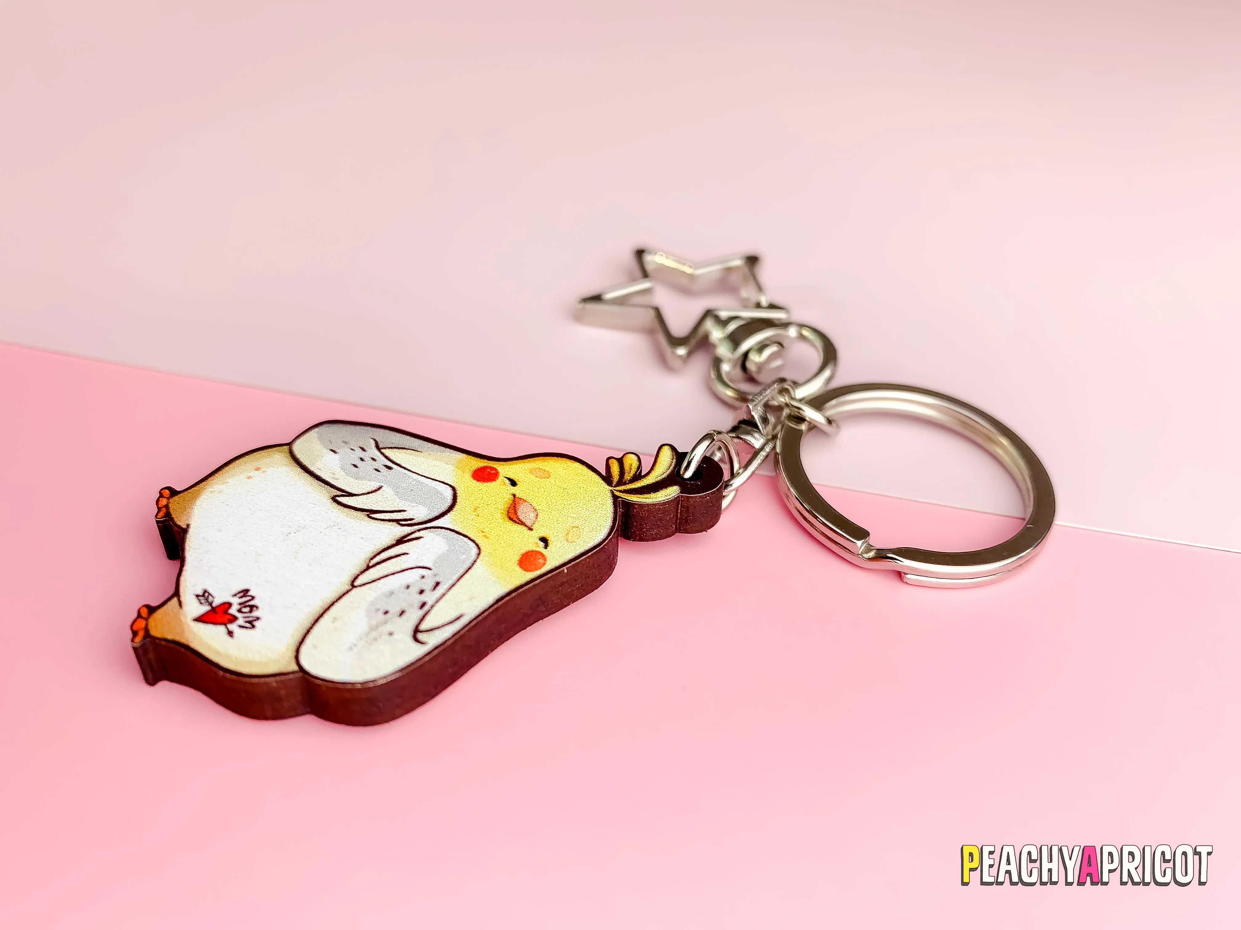 Alfred the Cockatiel Keychain