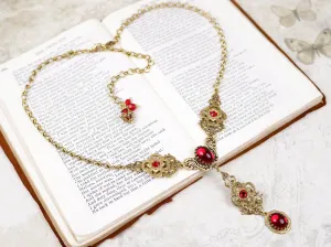 Avalon Ornate Necklace - Antiqued Gold