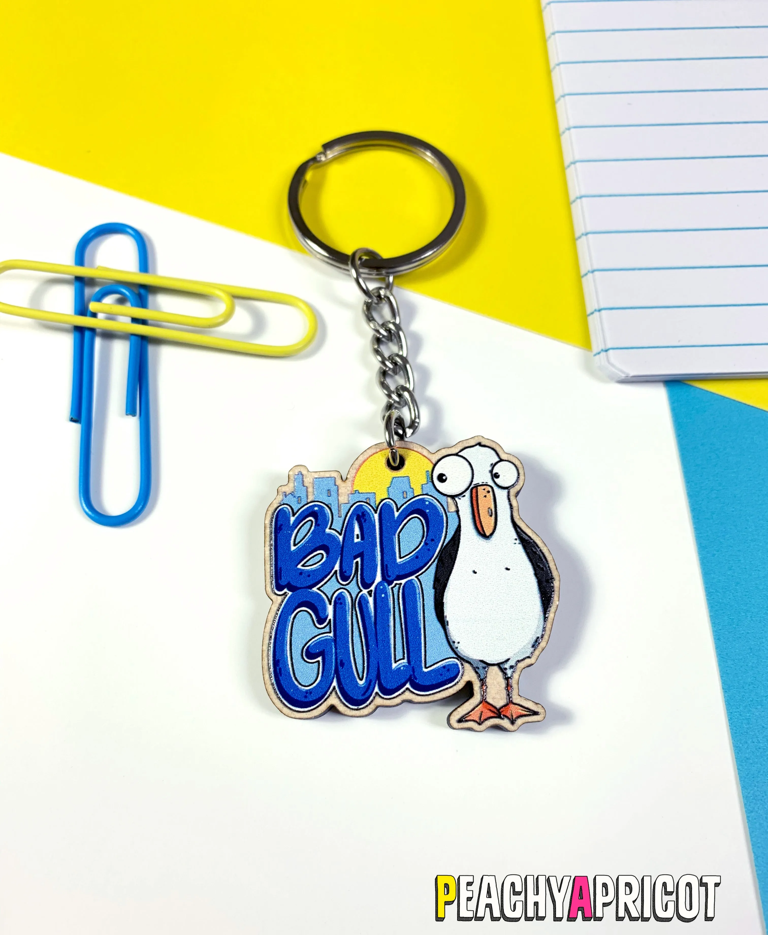 Bad Gull - Seagull Pun Keychain