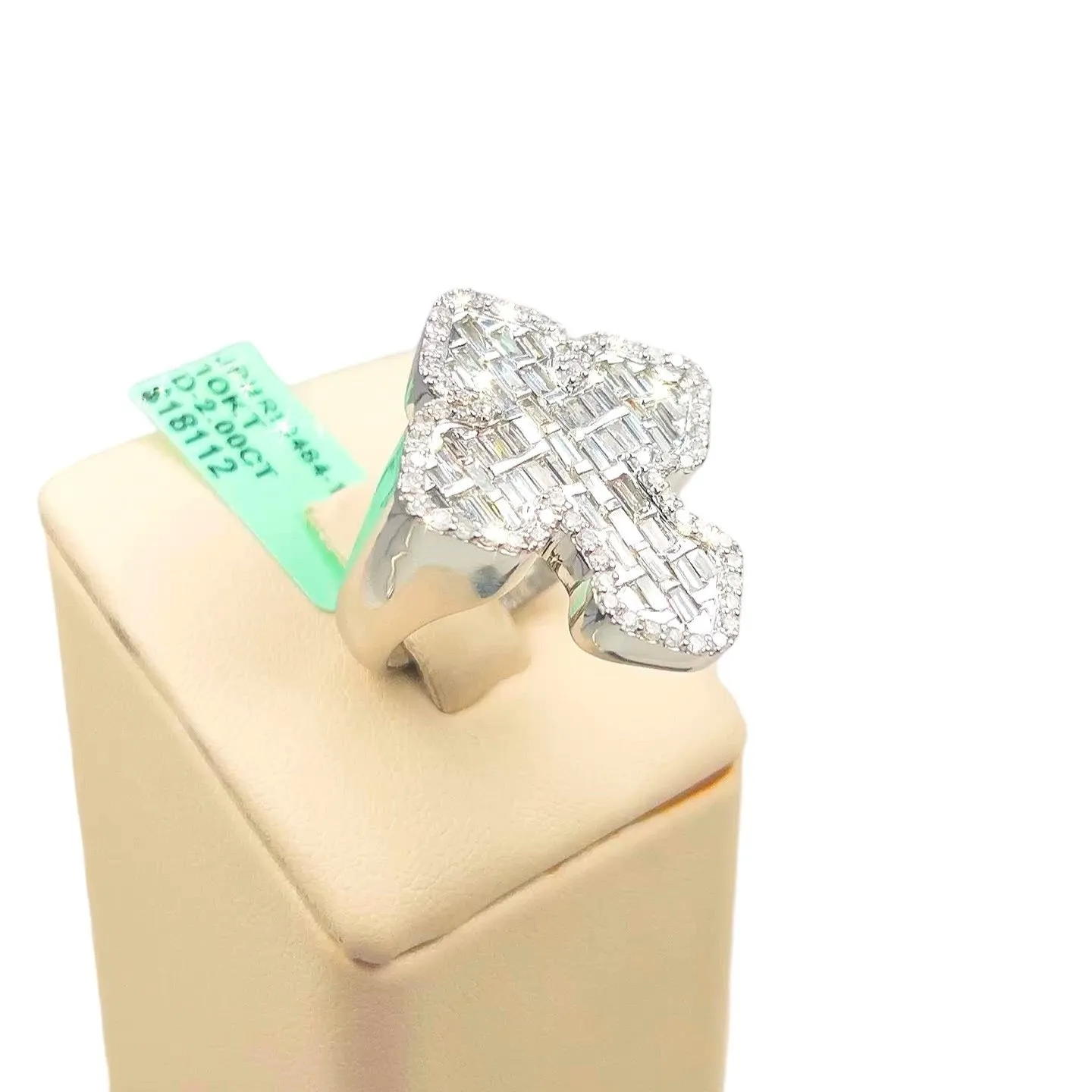 Baguette Diamond Chrome Harts Cross Ring