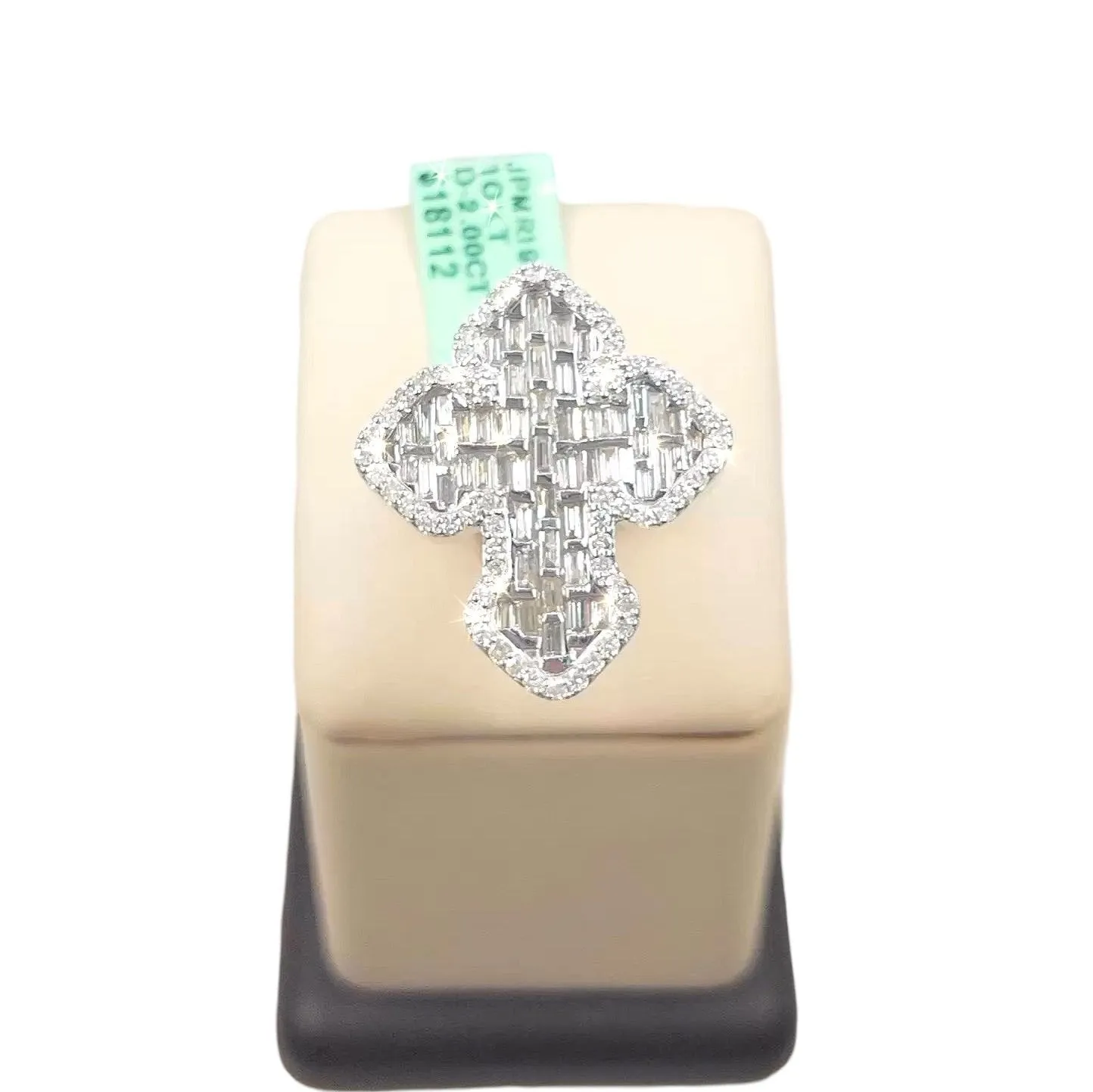 Baguette Diamond Chrome Harts Cross Ring