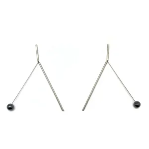 Balancing Hematite Silver Sphere Earrings